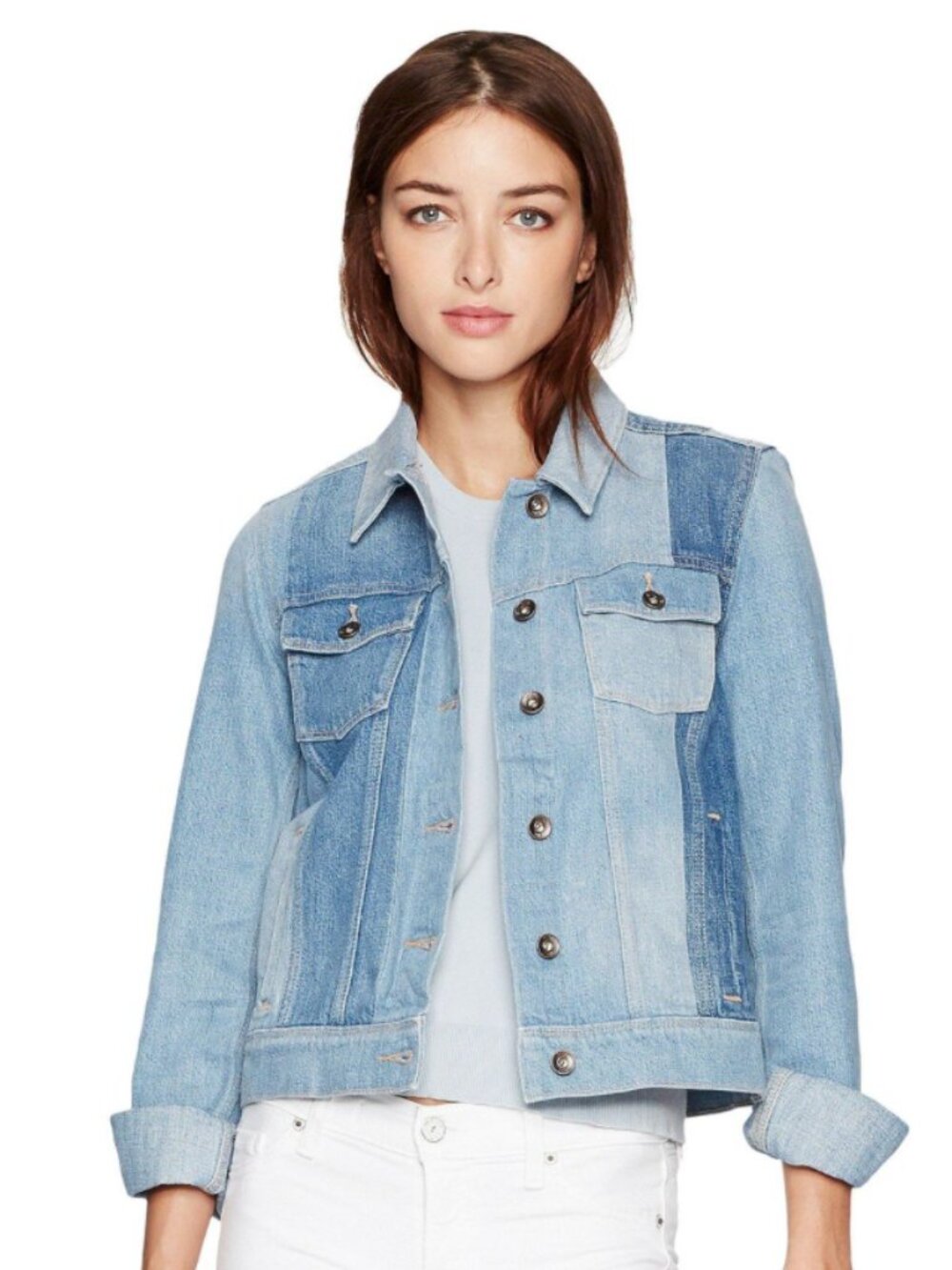 PAIGE Rowan Patchwork Jean Jacket